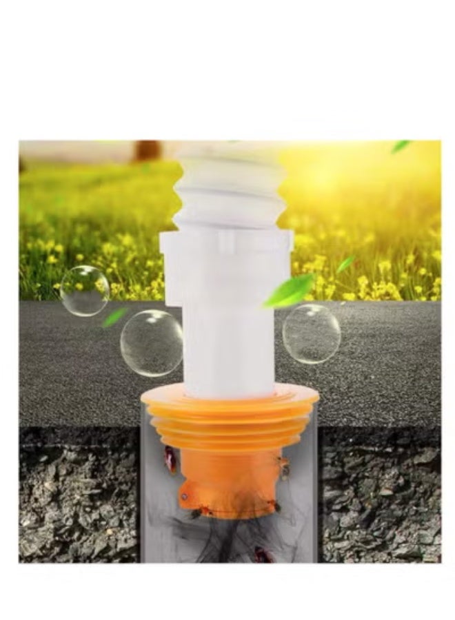 fantasize Drain Pipe Hose Silicone Plug, Drain Pipe Sewer Seal Rings, Drain Hose Sealing Plug for Bathroom Kitchen Laundry Pipe Sewer Seal Tools(Orange) - Image 4